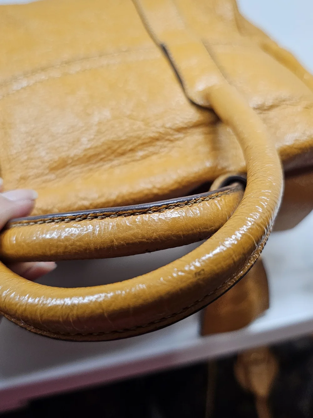 Mulberry Tan Leather Satchel with Turn-Lock